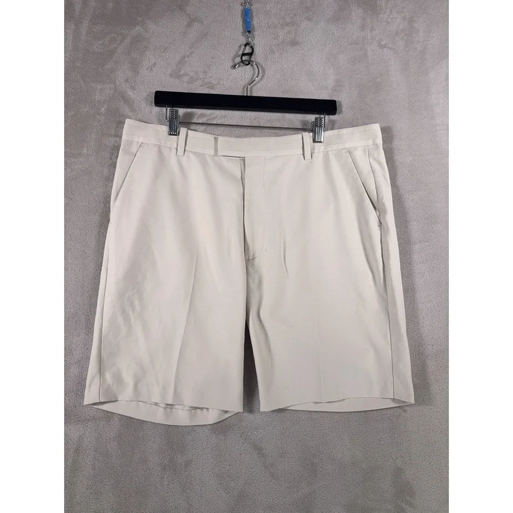 G/FORE Golf Shorts Mens 38 Beige Performance Stretch Flat Front Casual Lounge